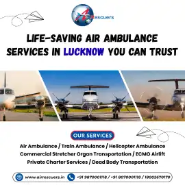 Life-saving air ambulance services in Lucknow offe, Lucknow