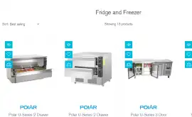 commercial stand up freezer, Abergowrie