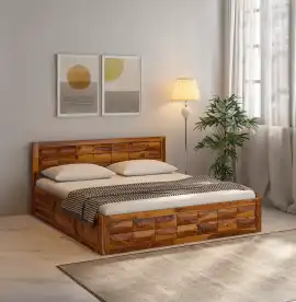 Wooden Bed – Premium Solid Wood Comfort & Timeless, ₹ 33,000