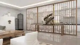 Modern Metal Wall Partition - Decorative Lattice S, Pingnan