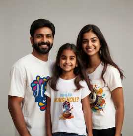 Splash into Holi with Vibrant Happy Holi T-shirt, Kolkata