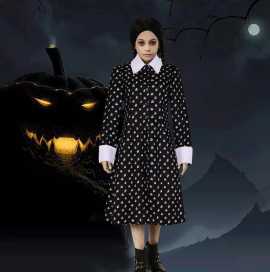 Shop The Best Wednesday Addams Dress For Girl, $ 29