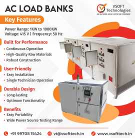 AC Resistive Load Bank Manuacturers - VSOFT Tech, Pune
