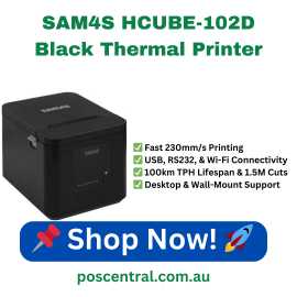 SAM4S HCUBE-102D Black Thermal Printer, $ 153