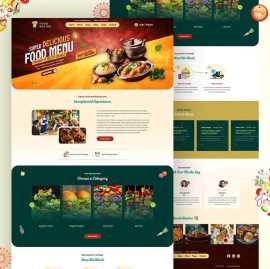 Restaurant Website Landing Page, Dover