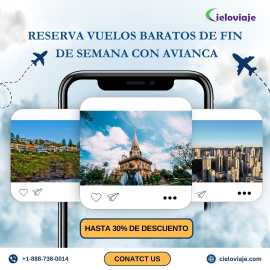 Reserva vuelos baratos de fin de semana de Avianca, Hicksville