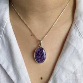 Charoite Jewelry: Mystical Purple Elegance, $ 37