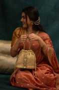 YARI EMBROIDERED BUCKET BAG - GOLD, Chennai