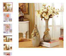 Get An Elegant Europe Gilt Frosted Porcelain Vase, $ 48