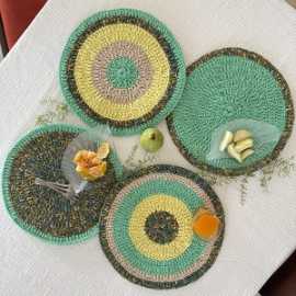 Crochet Round Cotton Placemats | Project1000, ¥ 1,600