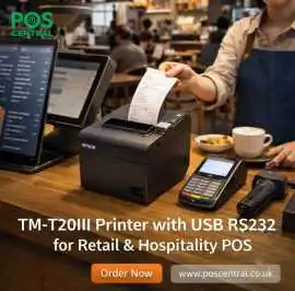 Epson TM-T20III Printer USB Serial for Retail POS, £ 140