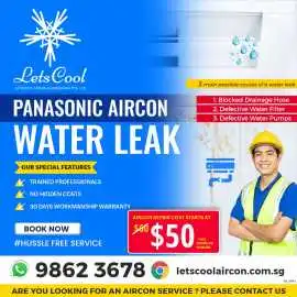 Panasonic Aircon water leaking, $ 50