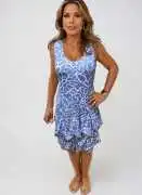 Ruffle Blue Tango Mango Dresses for Vacations, $ 0