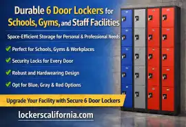 Durable 6 Door Lockers for Schools, Gyms, and Staf, $ 0
