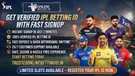 Get Verified IPL Betting ID With Fast Signup, ₹ 300