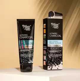 Charcoal Brilliance: Energizing Face Scrub for Rad, Delhi