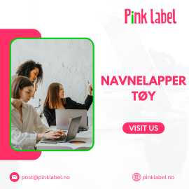 Premium Navnelapper Tøy - Pink label, Oslo