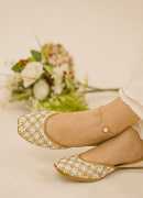 White Punjabi Jutti for Classic Elegance, ¥ 1,470
