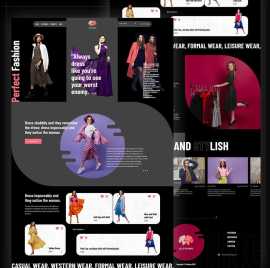 Clothing Fashion Website Landing Page, Dover