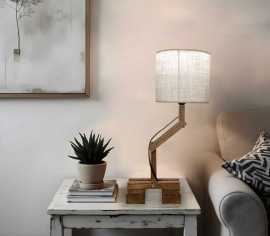 Scandinavian-Style Wooden Lamp – Flex Brown & , ¥ 2,348