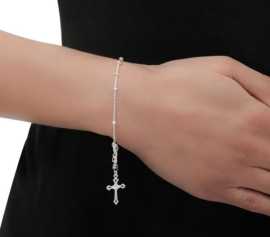 Silver bead bracelet , £ 9