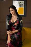 Shop Black Satin Dakota Dreams Nightgown Set For W, ₹ 2,990