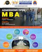 Admissions Open for MBA at Solamalai College, Madurai
