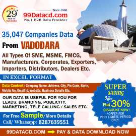 Verified List of Companies in Vadodara - 99Datacd, Vadodara