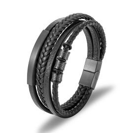 Custom Engraved Leather Bracelet – Unique Personal, $ 34