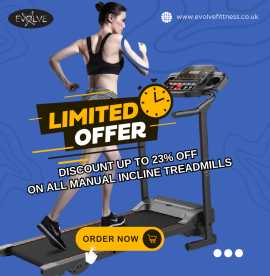 Top Manual Incline Treadmill with App Support, $ 221