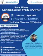 Become a Certified Scrum Product Owner (CSPO) | 11 – 12 April 2026 | Learnovative