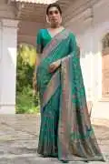 Pashmina Zari Rama Saree with Blouse, £ 59