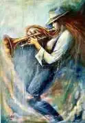 Expressive Abstract Figurative Art Print, ps 800