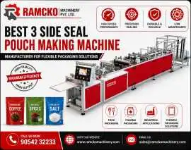 Best 3 Side Seal Pouch Making Machine Manufacturer, Ahmedabad