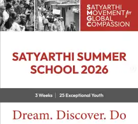 Satyarthi Summer School 2026 | Youth for Change