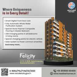 Heather Homes offers high-quality  trivandrum flat, Thiruvananthapuram