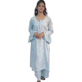 Dazzle in Exquisite Chikan Suits: Shop Online Now!, Lucknow