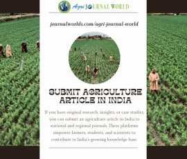 Submit Agriculture article in India, New Delhi