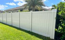 Durable Vinyl PVC Fence Installation by Vilo Fence, Tampa