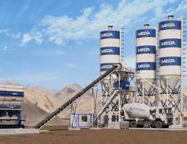 CONCRETE BATCHING PLANT 90 m3 - TWINSHAFT MIXER (I, ps 2,750