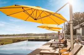 Purchase a Cantilever Umbrella for Flexible Shade , $ 5