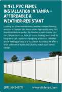 Premium Vinyl PVC Fence Installation in Tampa, FL, Tampa
