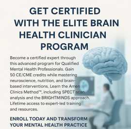 Get Certified with the Elite Brain Health Clinicia, Costa Mesa