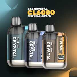 SKE Crystal CL6000 Disposable Vape: Clear Design, , Manchester