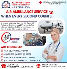 Affordable Air Ambulance Services in Patna– Safe, Patna