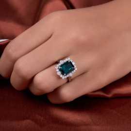 Stunning Moissanite Emerald Engagement Rings for S, ps 0