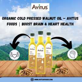 Organic Cold Pressed Walnut Oil Avitus Foods Boost, Gandhinagar