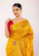 Buy Yellow Saree Online from Anvi Couture, Fremont