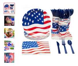 American Flag Disposable Tableware , $ 11