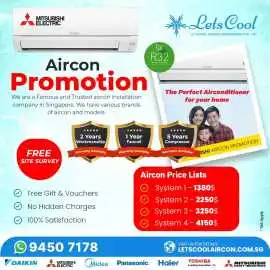 Mitsubishi aircon promotion singapore, $ 999